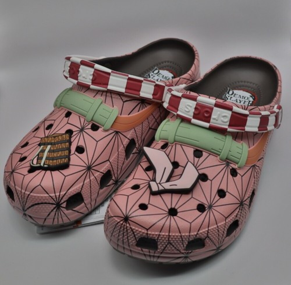 NEW! Classic Demon Slayer Nezuko Pink Anime Clog CROCS Men Sz 11
